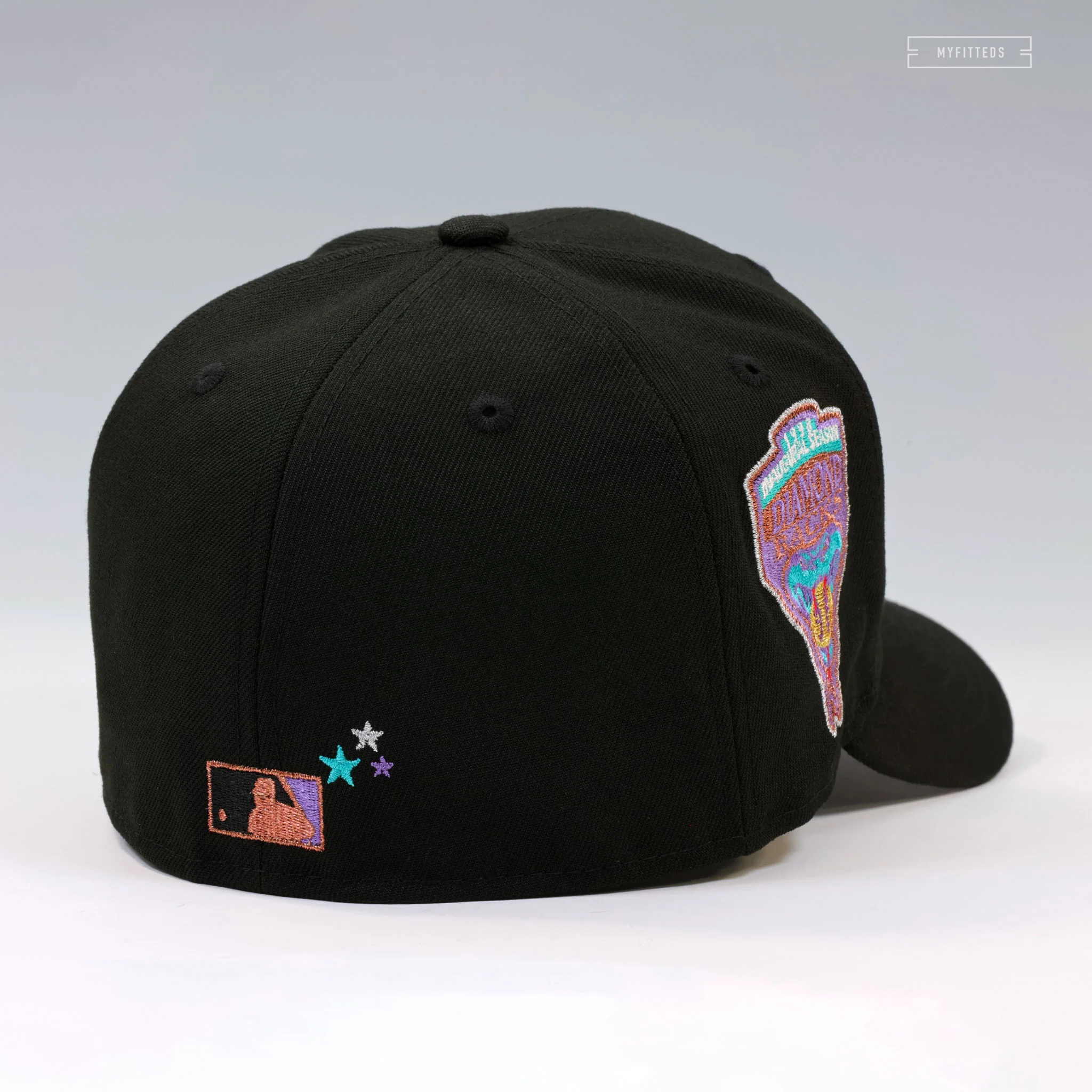 ARIZONA DIAMONDBACKS 1998 INAUGURAL SEASON UPSIDE DOWN INVERTED NEW ERA FITTED CAP - Image 4