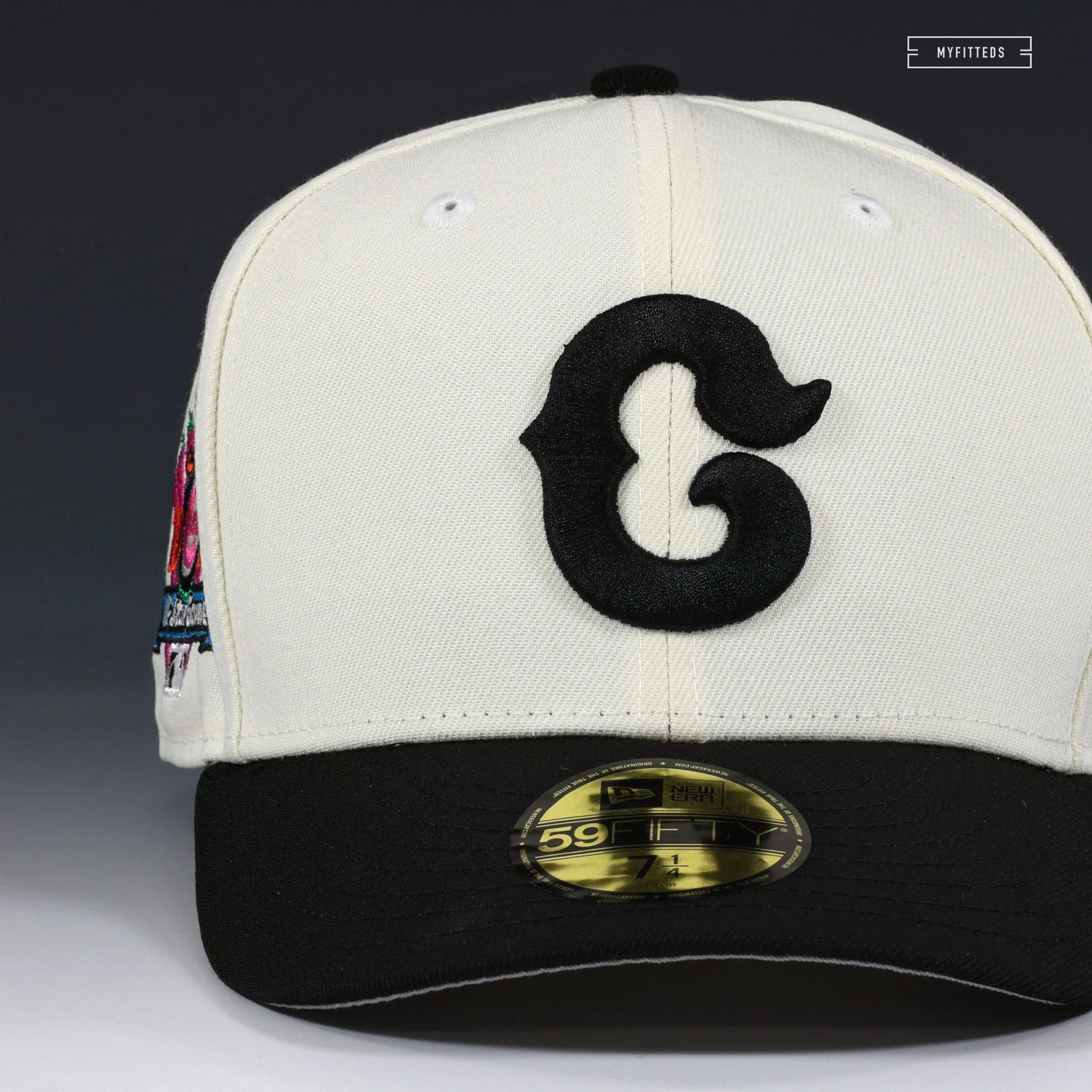 CHICAGO CUBS 1990 ALL-STAR GAME MR. CHATTERBOX OFF WHITE NEW ERA FITTED CAP - Image 4