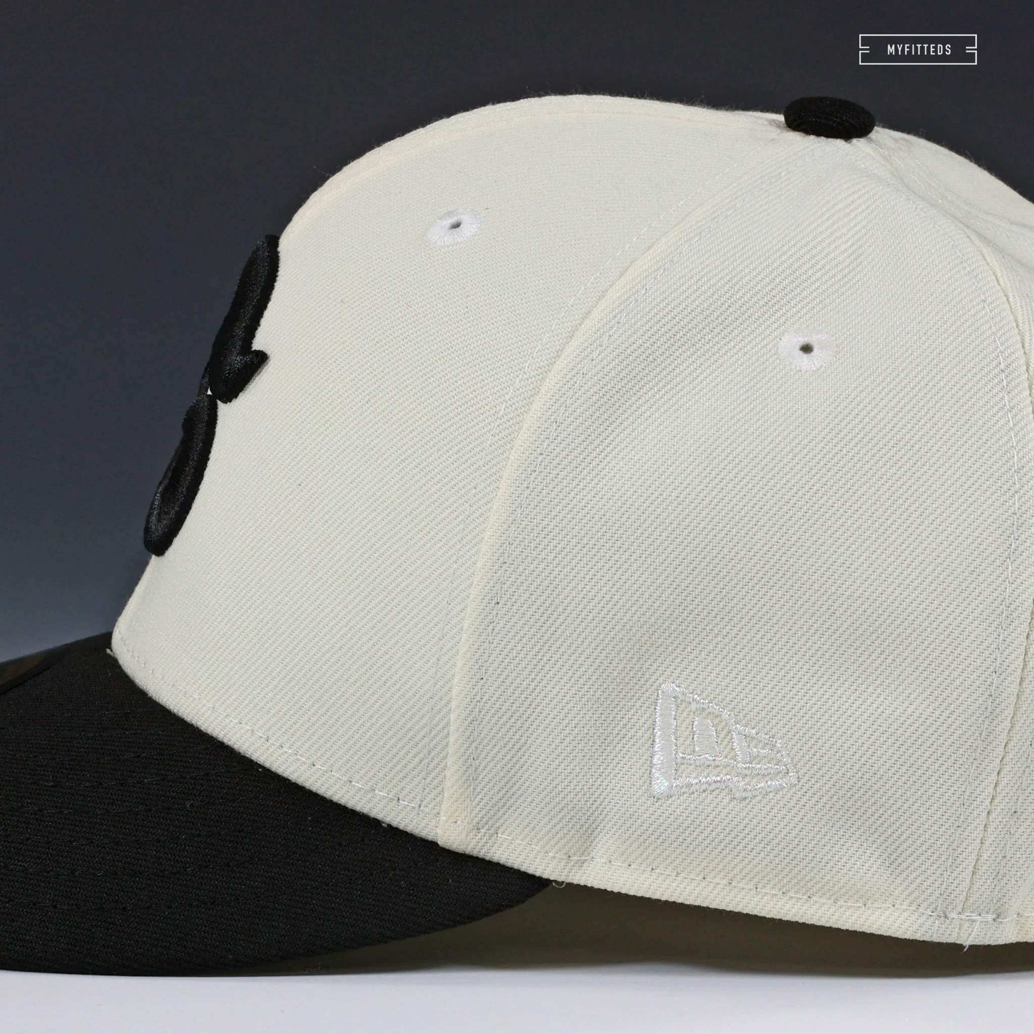 CHICAGO CUBS 1990 ALL-STAR GAME MR. CHATTERBOX OFF WHITE NEW ERA FITTED CAP - Image 6