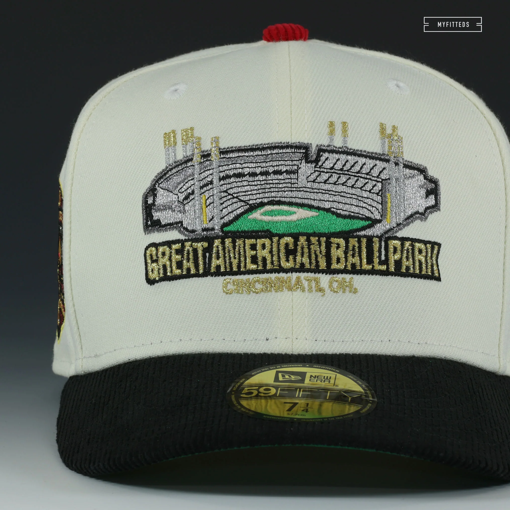 CINCINNATI REDS GREAT AMERICAN BALL PARK STADIUM EVENTS NEW ERA FITTED CAP - Image 3