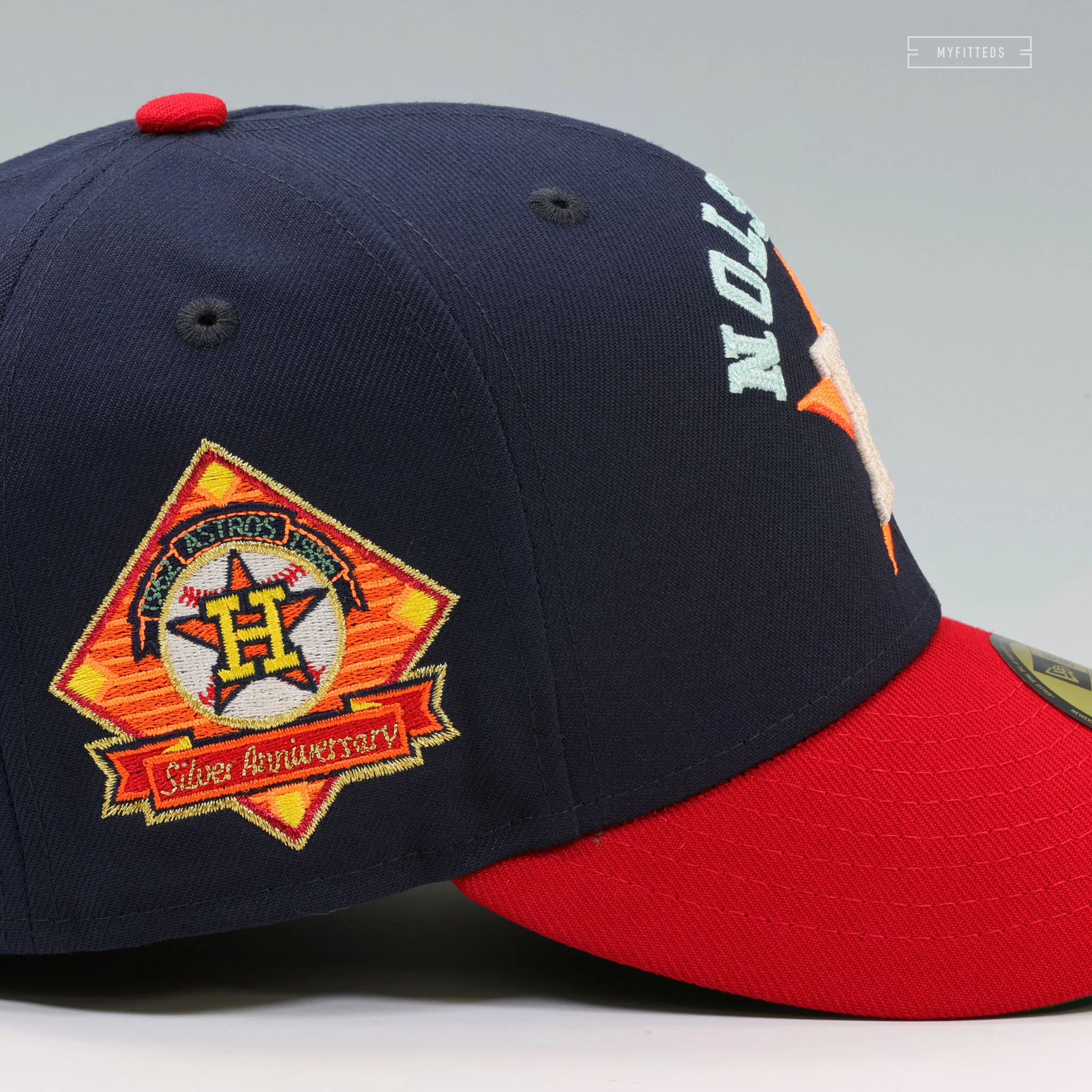 HOUSTON ASTROS 1962-1986 25TH SILVER ANNIVERSARY KATE'S JACKET INSPIRED NEW ERA FITTED CAP - Image 5
