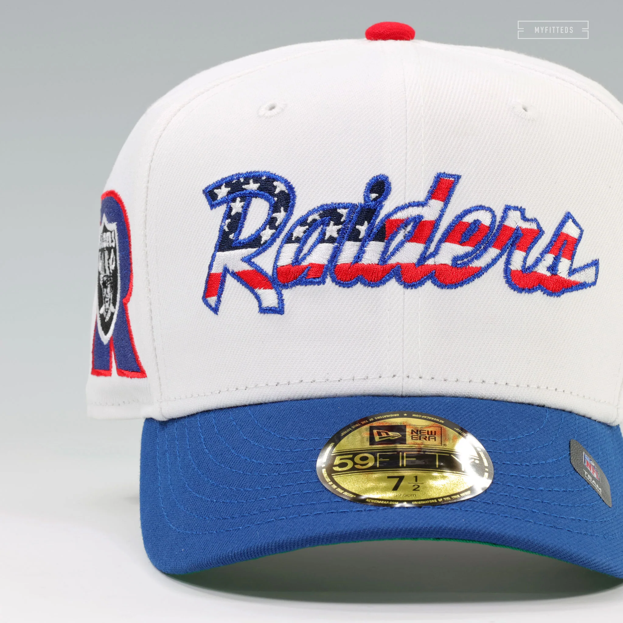LOS ANGELES RAIDERS RAIDER NATION AMERICAN GLADIATORS INSPIRED NEW ERA FITTED CAP - Image 3