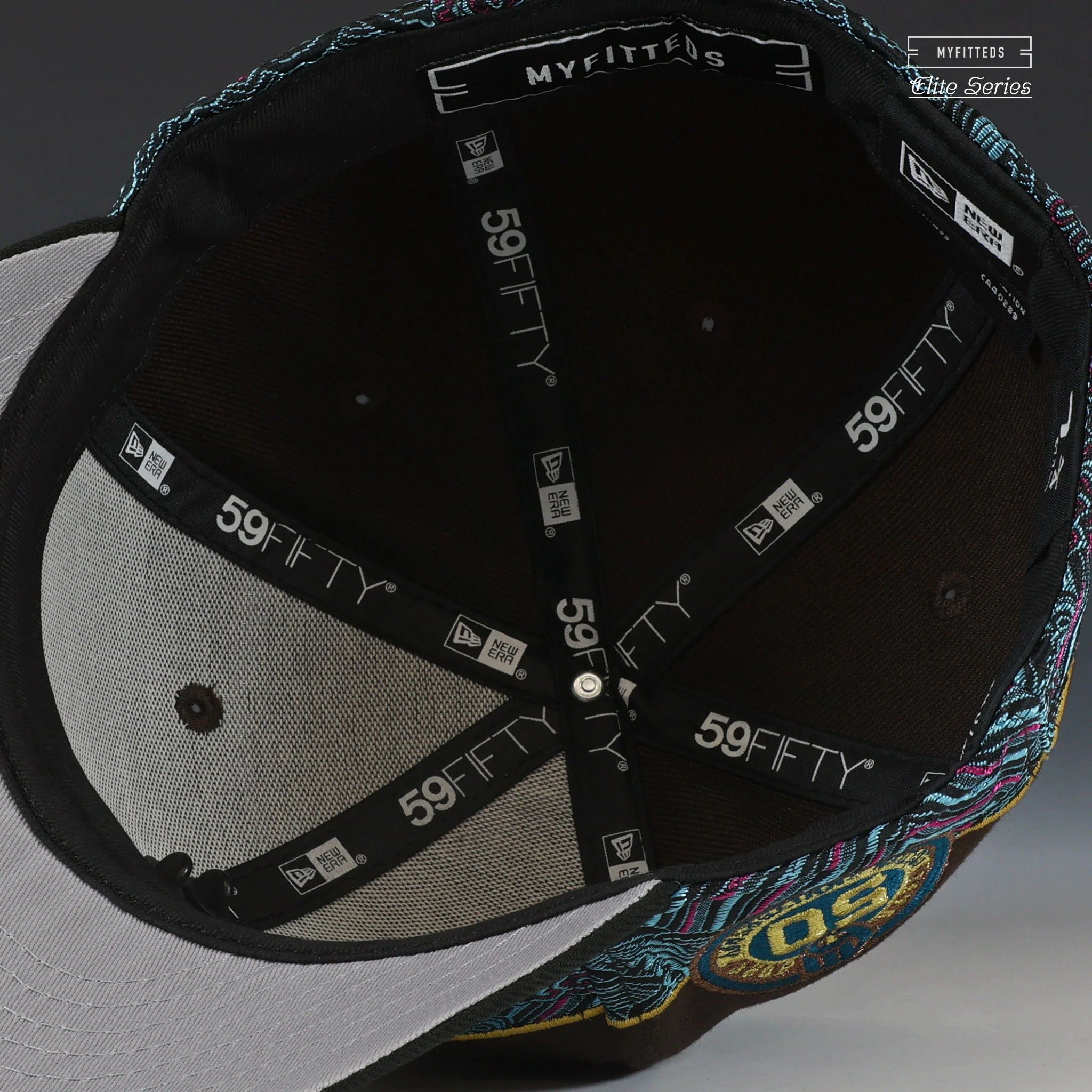 MILWAUKEE BREWERS 50TH ANNIVERSARY GENZO'S PINWHEEL ELITE SERIES NEW ERA FITTED CAP - Image 5