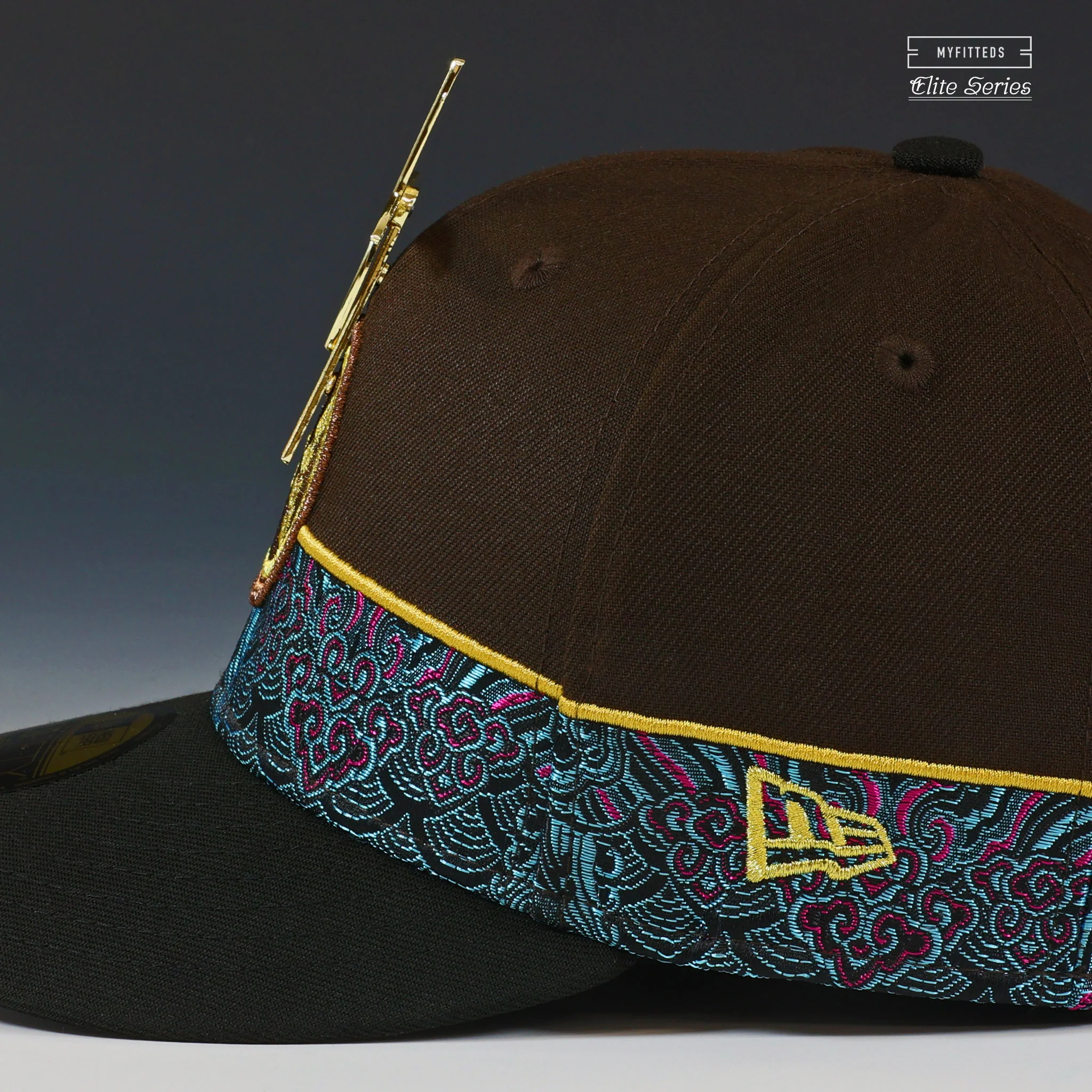 MILWAUKEE BREWERS 50TH ANNIVERSARY GENZO'S PINWHEEL ELITE SERIES NEW ERA FITTED CAP - Image 6