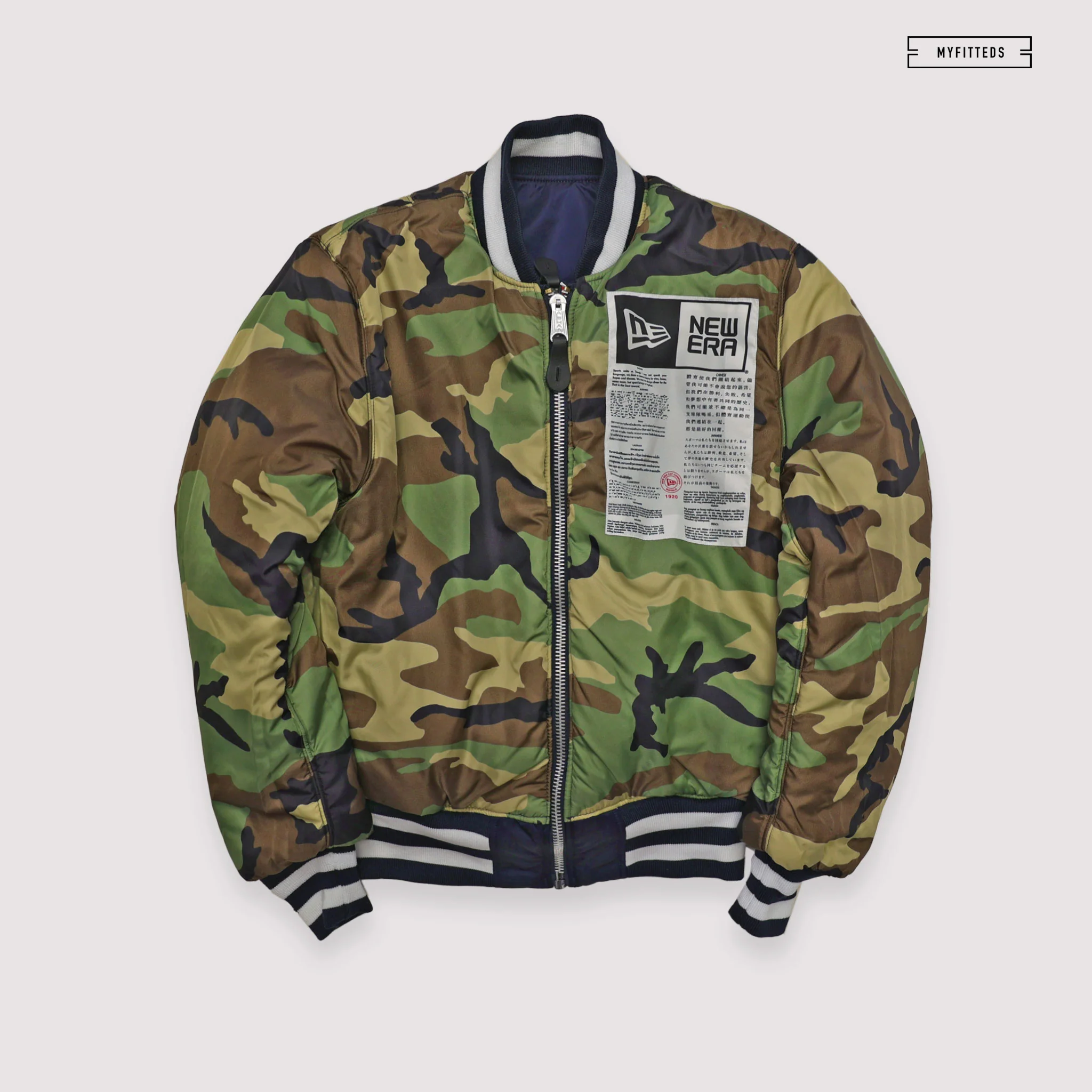 NEW ERA X ALPHA INDUSTRIES BOSTON RED SOX REVERSIBLE BOMBER JACKET - Image 3