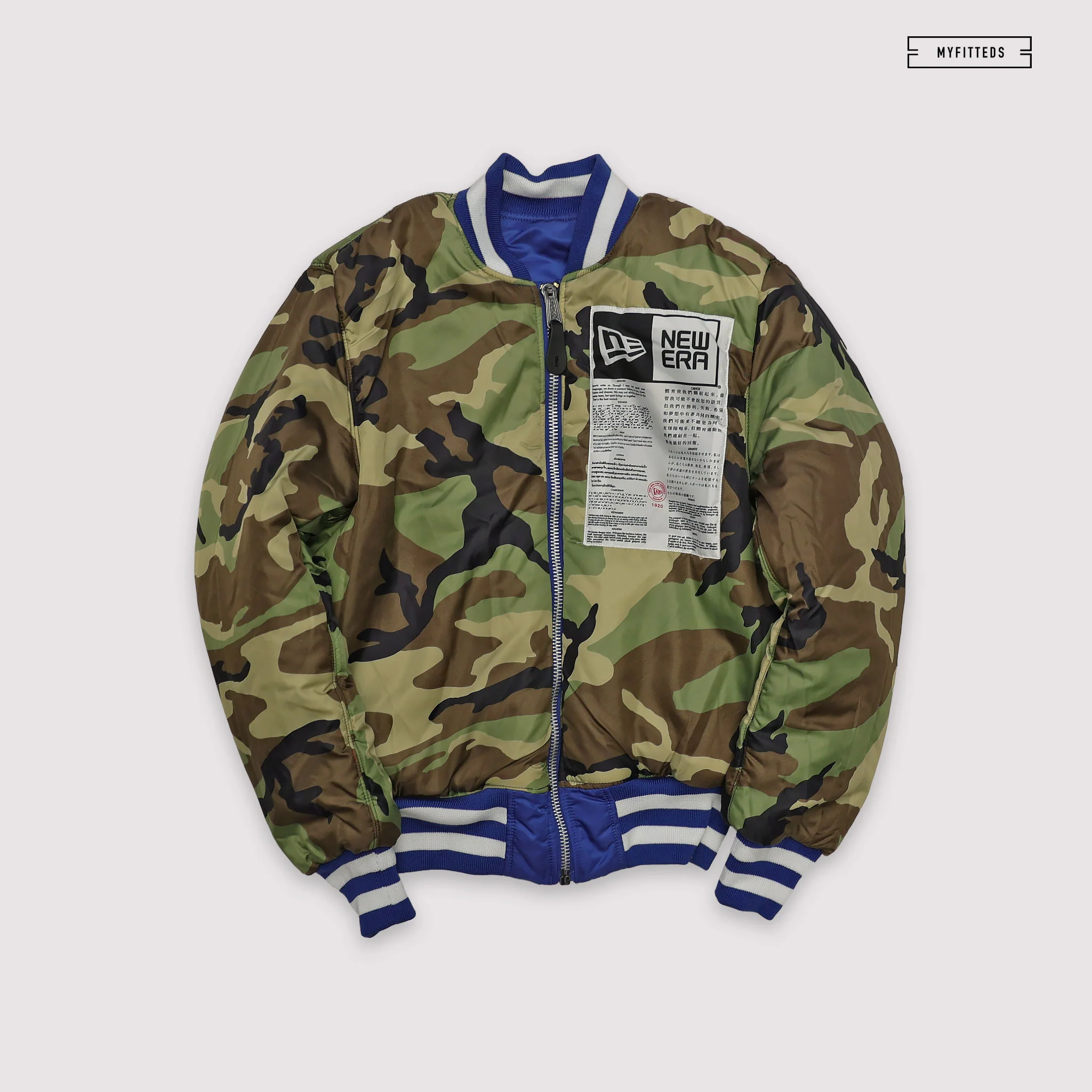 NEW ERA X ALPHA INDUSTRIES CHICAGO CUBS REVERSIBLE BOMBER JACKET - Image 3