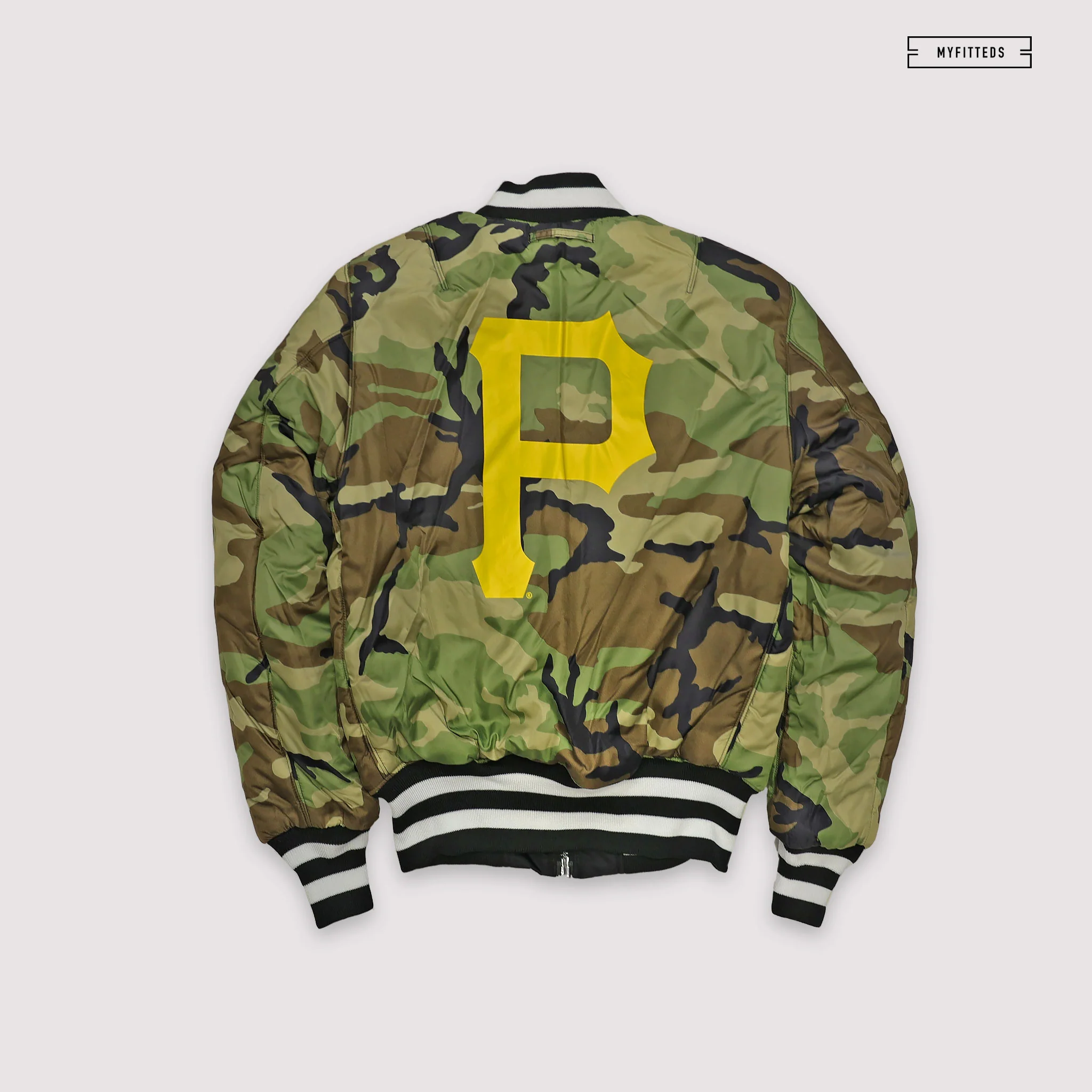 NEW ERA X ALPHA INDUSTRIES PITTSBURGH PIRATES REVERSIBLE BOMBER JACKET - Image 4