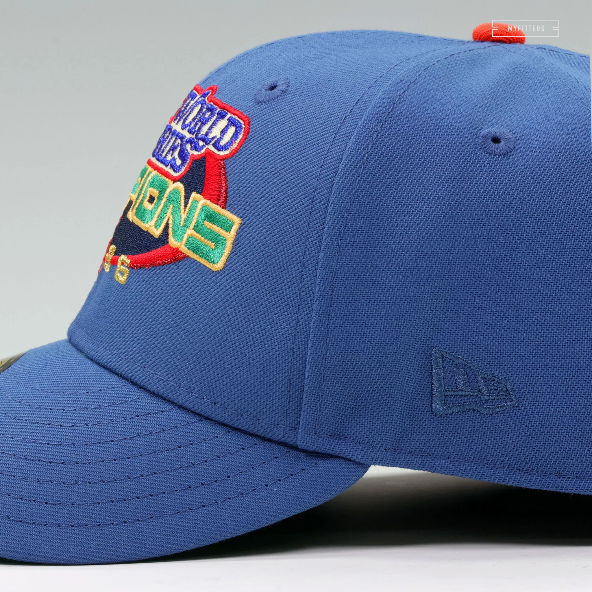 NEW YORK METS 1986 WORLD SERIES CHAMPIONS VINTAGE WEATHERED LOOK NEW ERA FITTED CAP - Image 6