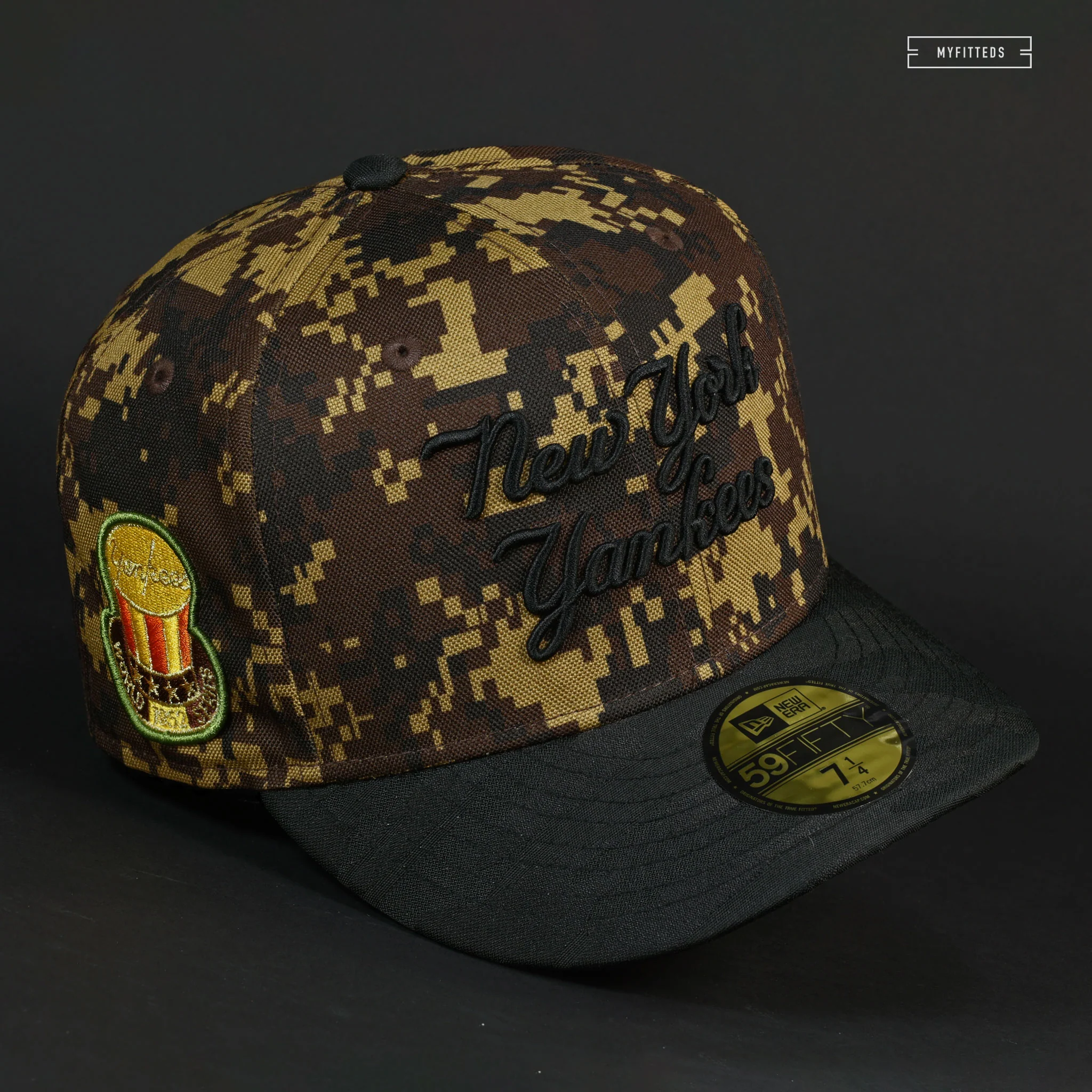 NEW YORK YANKEES 1952 WORLD SERIES / 50TH YEAR DIGI DESERT CAMO NEW ERA FITTED CAP - Image 3