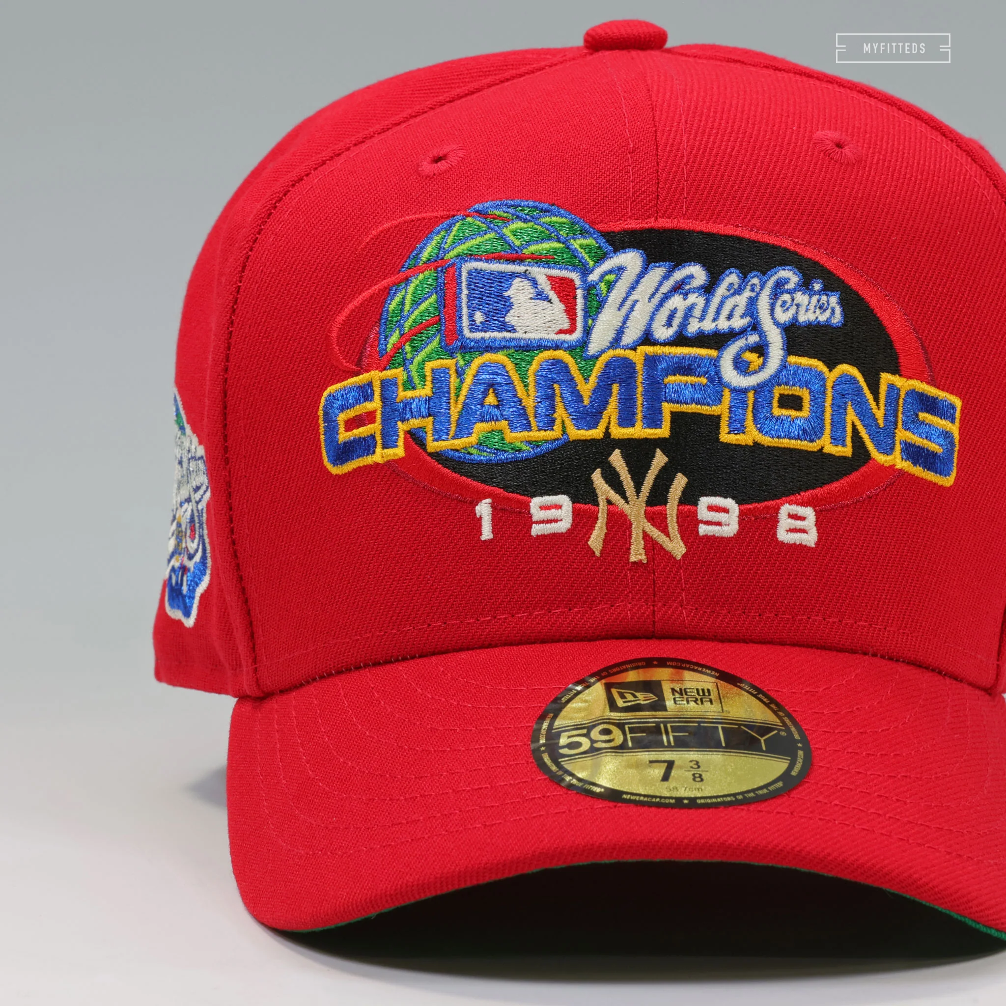 NEW YORK YANKEES 1998 WORLD SERIES CHAMPIONS SPIKE LEE INSPIRED NEW ERA FITTED CAP - Image 3