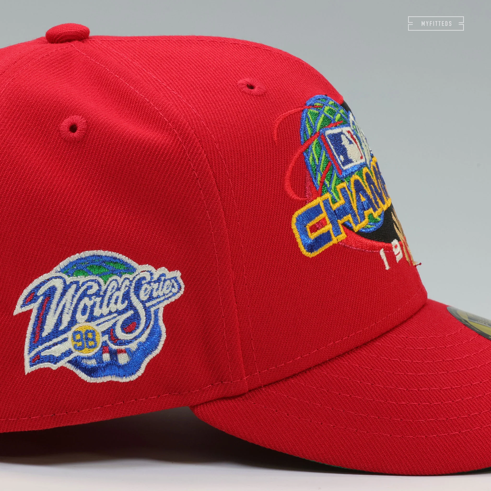 NEW YORK YANKEES 1998 WORLD SERIES CHAMPIONS SPIKE LEE INSPIRED NEW ERA FITTED CAP - Image 5