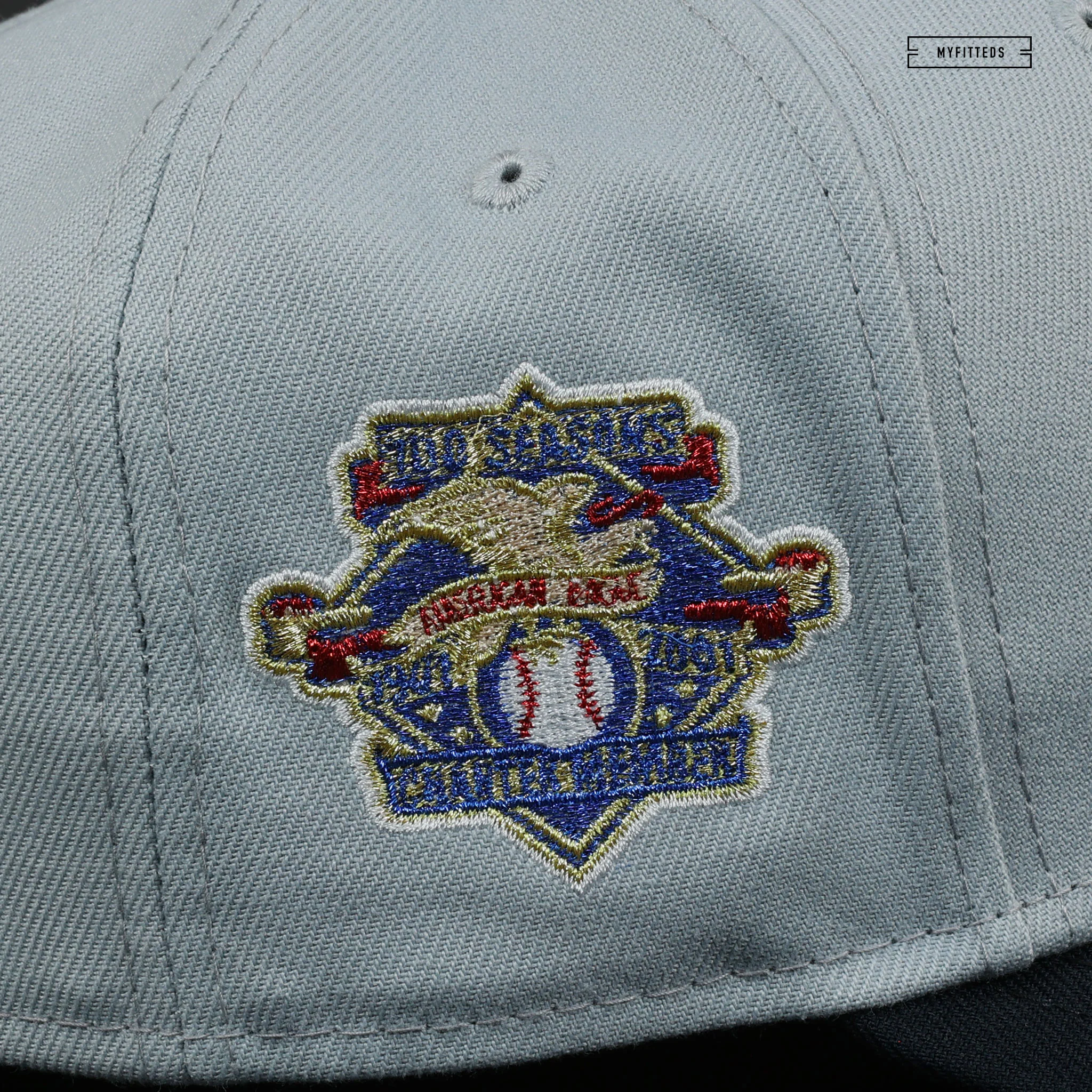 NEW YORK YANKEES 2001 ROAD JERSEY AL CENTENNIAL CHARTER MEMBER NEW ERA HAT - Image 5