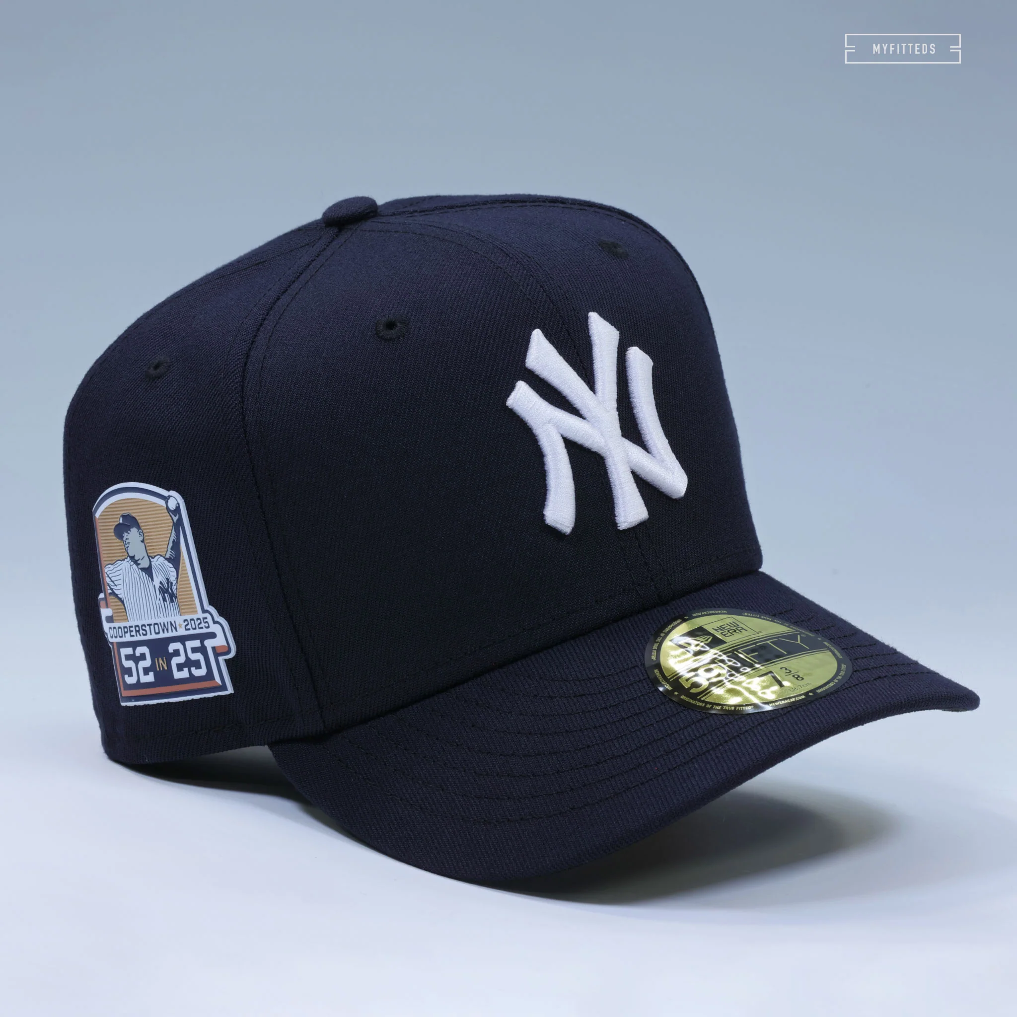 NEW YORK YANKEES CC SABATHIA 52 IN 25 COOPERSTOWN HOF ON-FIELD NEW ERA FITTED CAP - Image 3