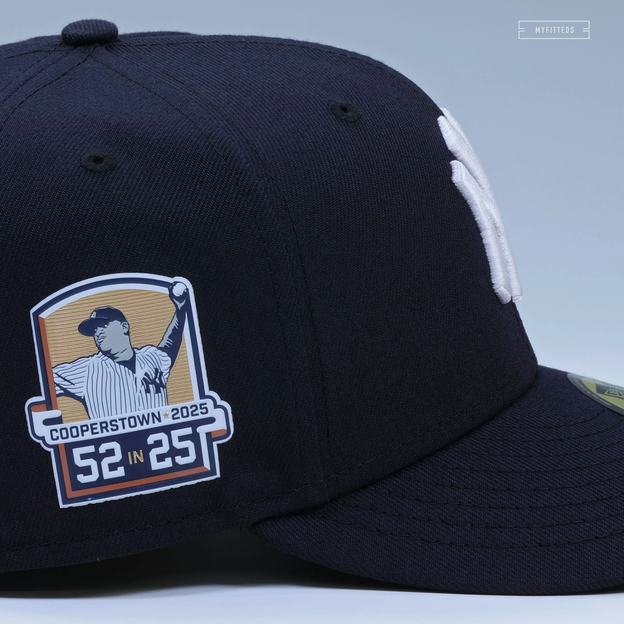 NEW YORK YANKEES CC SABATHIA 52 IN 25 COOPERSTOWN HOF ON-FIELD NEW ERA FITTED CAP - Image 7