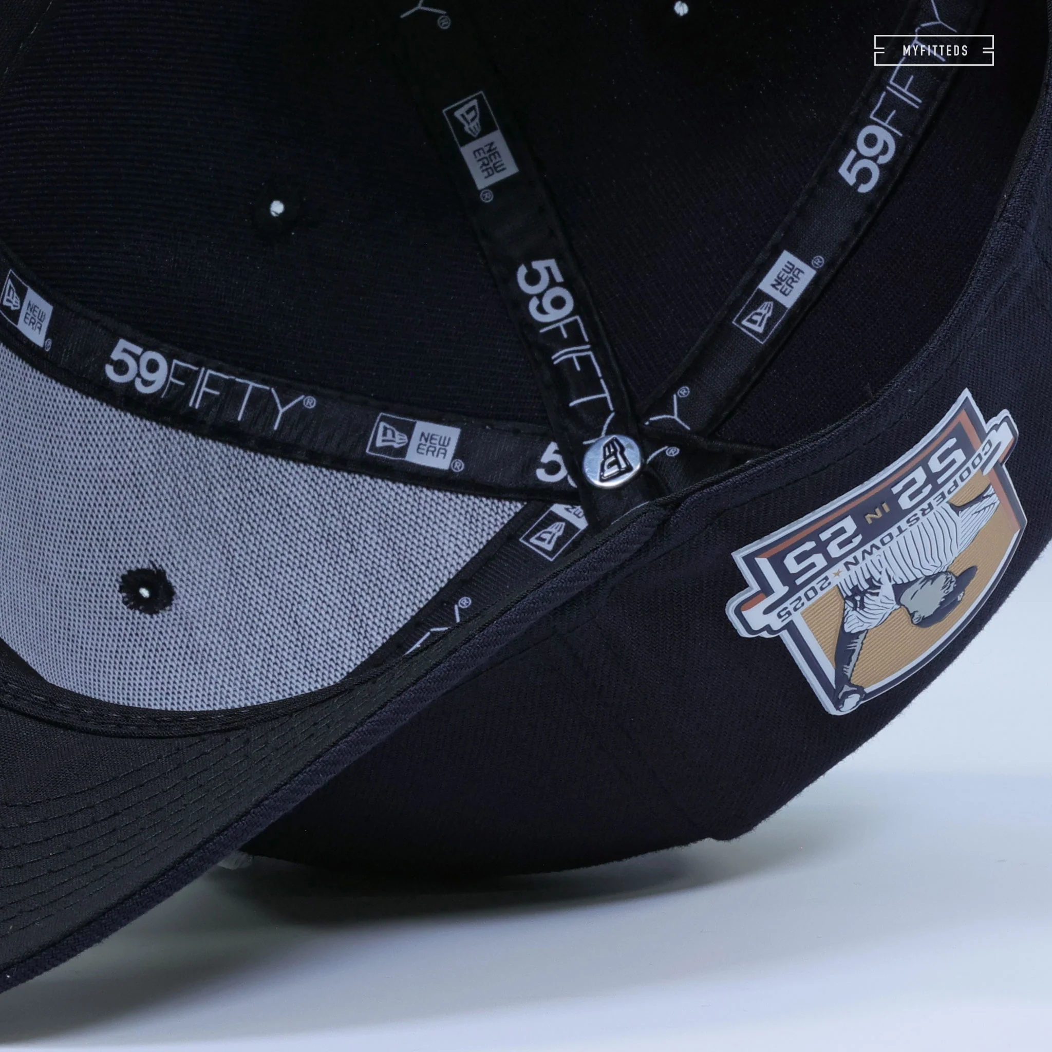 NEW YORK YANKEES CC SABATHIA 52 IN 25 COOPERSTOWN HOF ON-FIELD NEW ERA FITTED CAP - Image 8