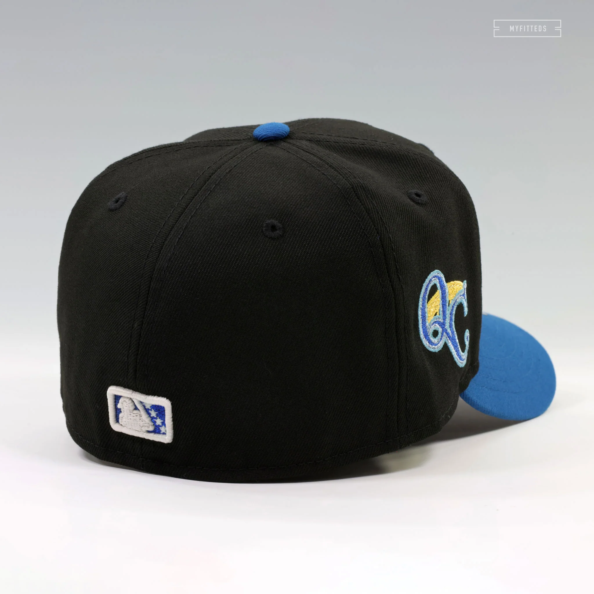 QUAD CITIES RIVER BANDITS BANDANA CENTENNIAL BRIDGE QC SIDE PATCH NEW ERA FITTED CAP - Image 4