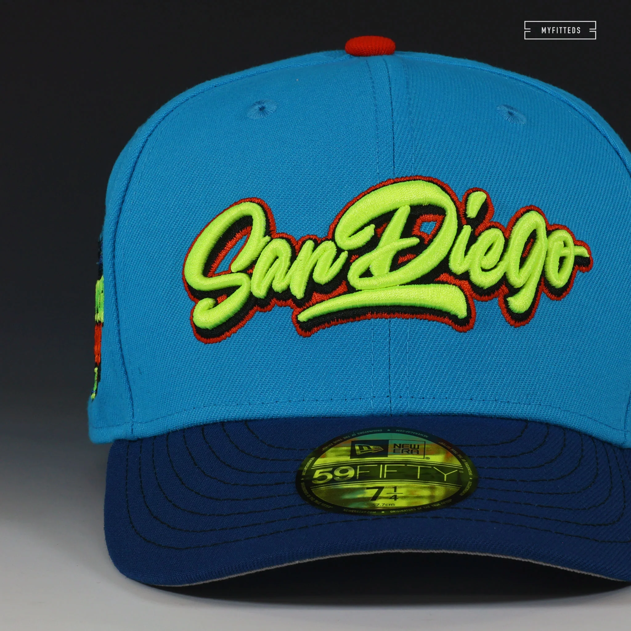 SAN DIEGO PADRES GRAFFITI "SKATE OR DIE SB INSPIRED" NEW ERA FITTED CAP - Image 3