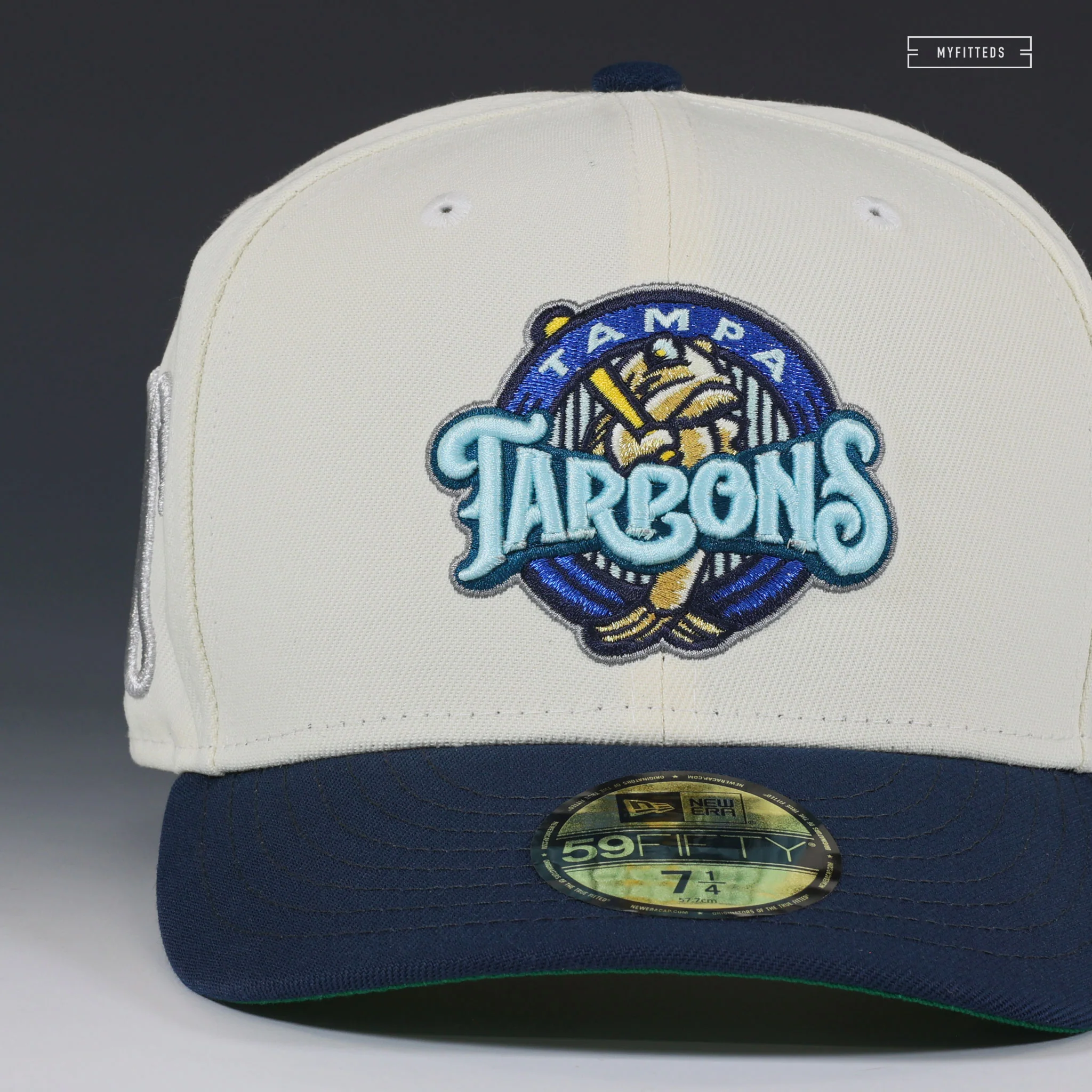 TAMPA TARPONS X NEW YORK YANKEES THE GOLDEN TARPON OFF WHITE NEW ERA FITTED CAP - Image 3