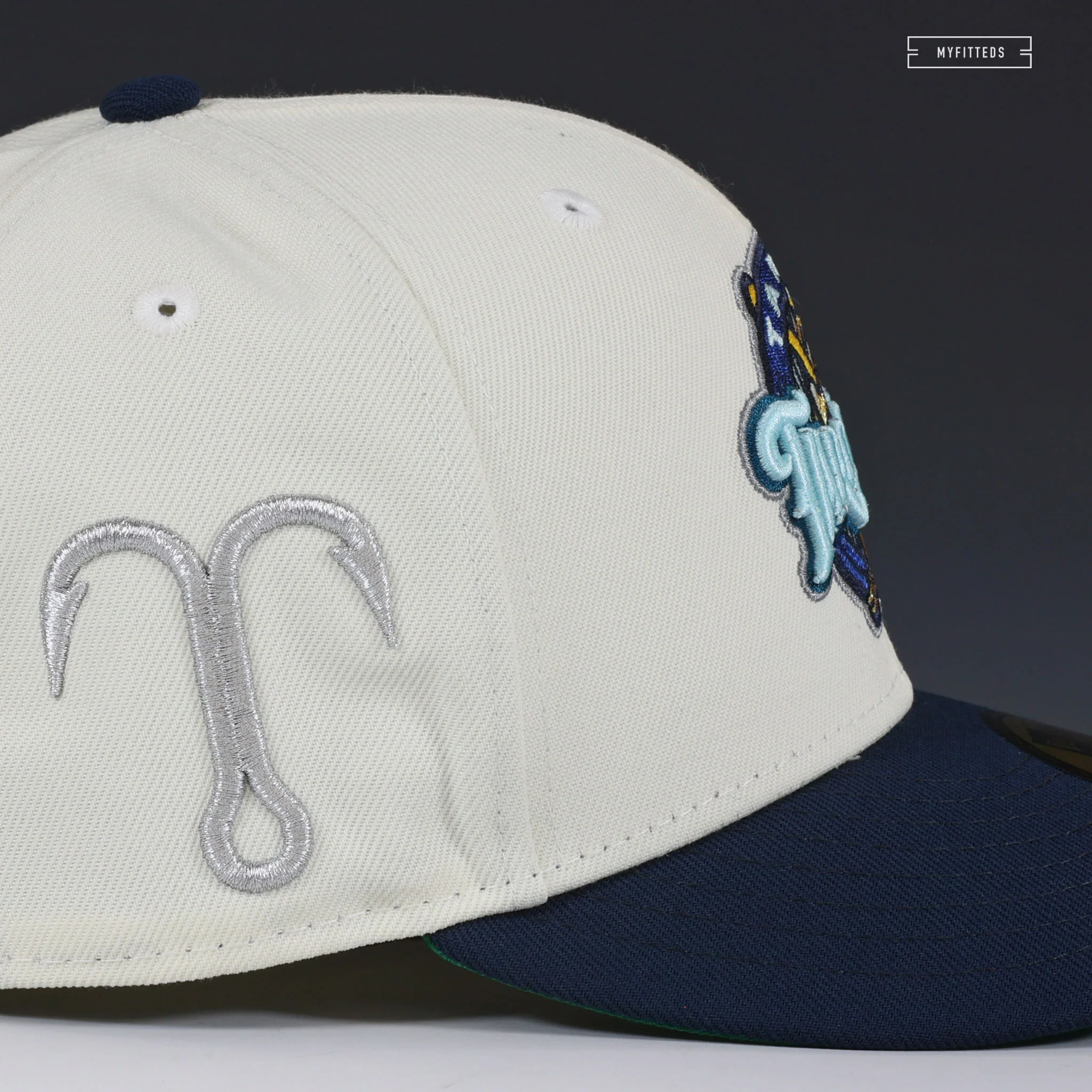 TAMPA TARPONS X NEW YORK YANKEES THE GOLDEN TARPON OFF WHITE NEW ERA FITTED CAP - Image 6
